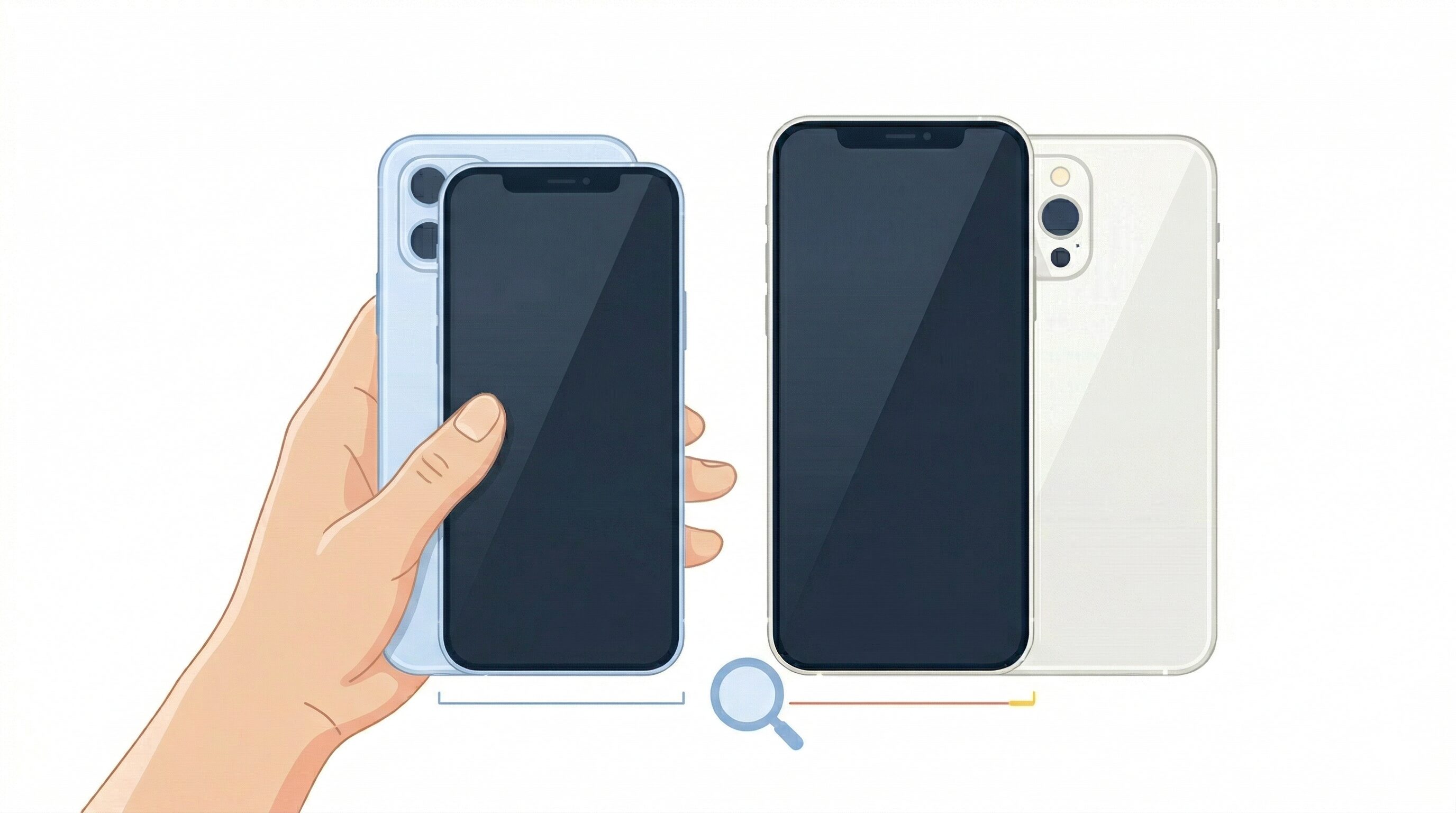 現行iPhoneのサイズ比較